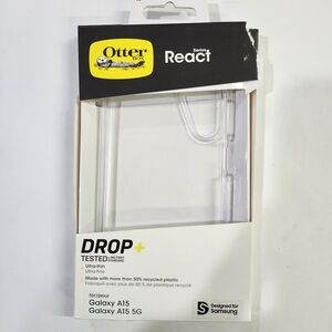 OtterBox React Series phone case for the Samsung Galaxy A15 and Galaxy A15 5G.